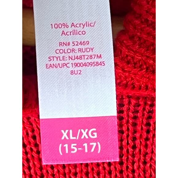 Ugly Christmas Sweater Hoodie XL (15-17) Rudolph Rednose Reindeer No Boundaries - Picture 8 of 9